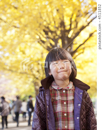 女孩和銀杏束 4511852