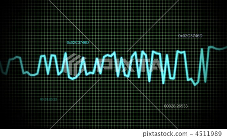 audio wave blue line 01 - Stock Illustration [4511989] - PIXTA
