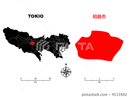 Akishima City - Tokyo Map 4513982