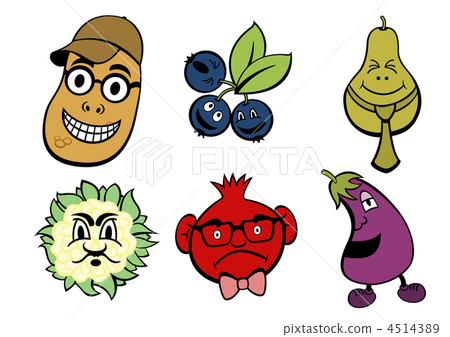fruits and vegetable icons set 4514389