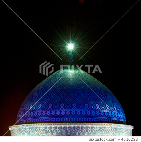 Dome of mosque in the night, Yazd, Iran 4516258