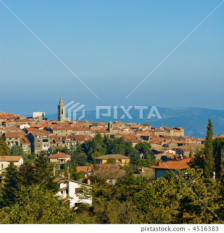 Medieval town in Montalcino area, Tuscany, Italy 4516383