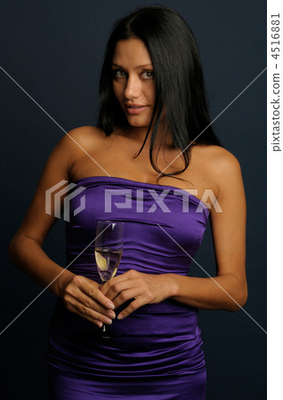 Girl with the glass 4516881