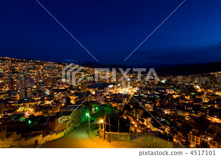 Panorama of night La Paz, Bolivia Panorama of night La Paz, Bolivia 4517101