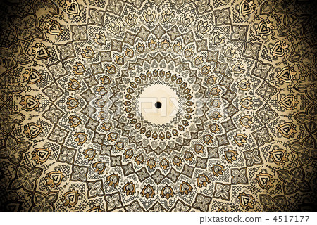 Dome of the mosque, oriental ornaments from Samarkand, Uzbekista Dome of the mosque, oriental ornaments from Samarkand, Uzbekista 4517177