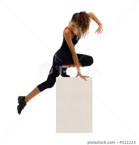 beautiful woman is making exercises 4522223