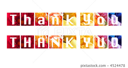 謝謝 - 花 - 字母 4524478