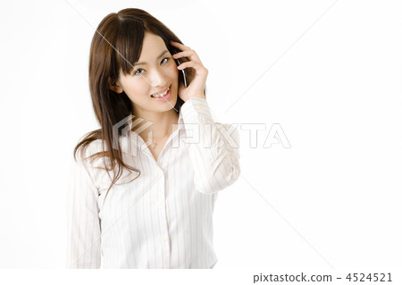 Smartphone and female employees Smartphone and female employees 4524521