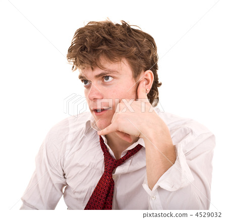 Businessman in white shirt speak. 4529032