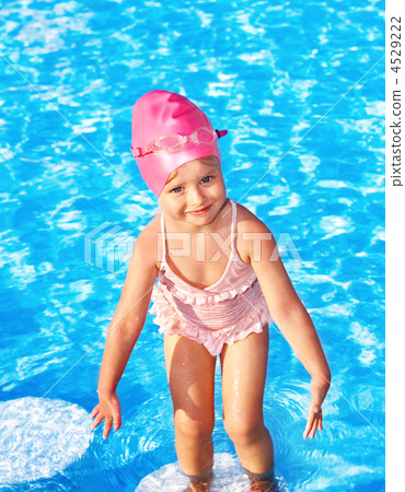 Child swimming in pool. Child swimming in pool. 4529222