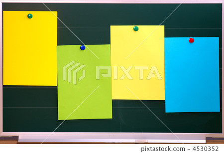 Blackboard with sticky notes Blackboard with sticky notes 4530352