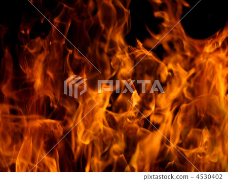 Fire and flame  on  black background. 4530402