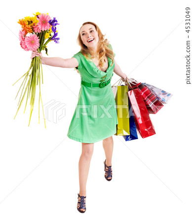 Young woman with shopping bag. 4531049