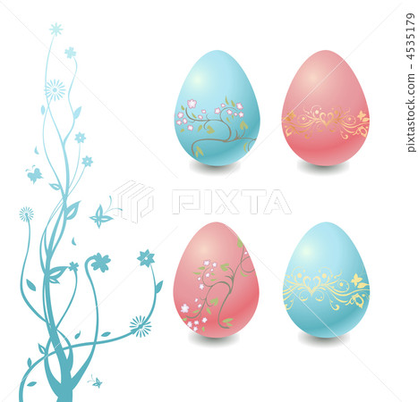Easter Eggs with floral elements 4535179