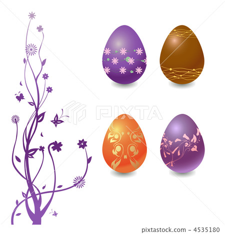 Easter Eggs with floral elements 4535180