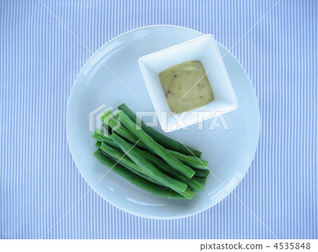 加熱過的蔬菜 溫暖的蔬菜 菜豆 4535848