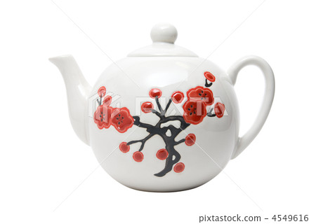 Teapot in asian style with flowers 4549616