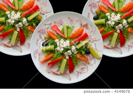 plates with salad 4549678