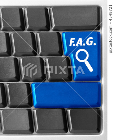 Computer keyboard with "FAQ" key 4549721