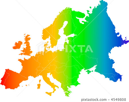 europe  color vector map 4549808
