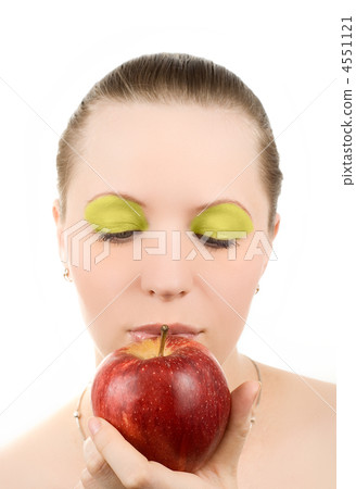 woman with apple woman with apple 4551121