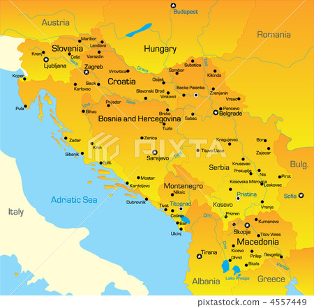 Balkan  map 4557449