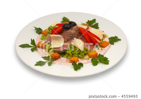 Veal salad with vegetables and parmesan Veal salad with vegetables and parmesan 4559493