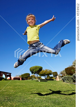 little girl playing in park. little girl playing in park. 4559912