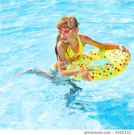 Child in swimming pool. Child in swimming pool. 4560132