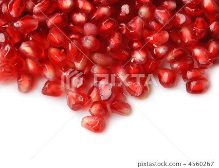 pomegranate seeds on white 4560267