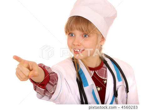 Child in costume of doctor. Child in costume of doctor. 4560283