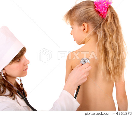 Doctor with stethoscope and child. 4561873