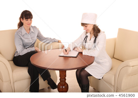 Doctor with stethoscope and patient. Doctor with stethoscope and patient. 4561900