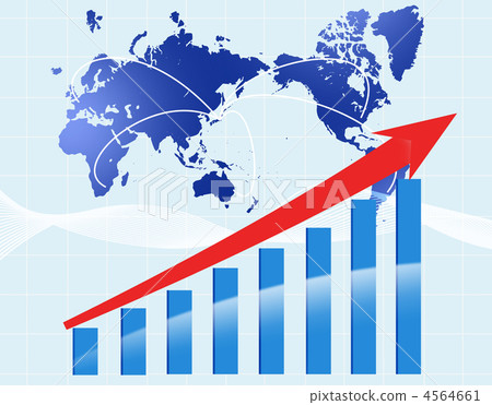 Business growth world map Japan map graph growth business Business growth world map Japan map graph growth business 4564661