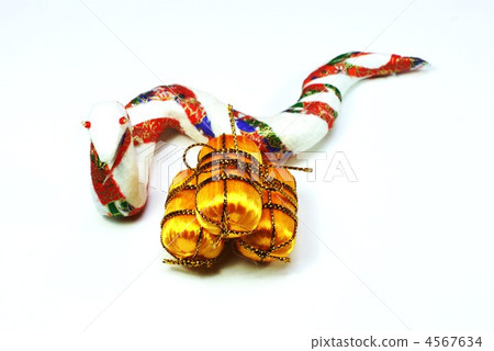 Year New Year's card · Japanese finish snake · White back sideways position gold bales Year New Year's card · Japanese finish snake · White back sideways position gold bales 4567634