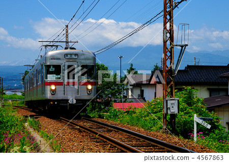長野電鐵 火車 鐵道 4567863