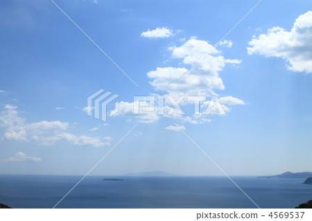 從Izuyama觀看從大島/ Hatsushima方向 4569537