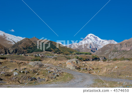 Mount Kazbek and Trinity Monastery, Georgia 4574650