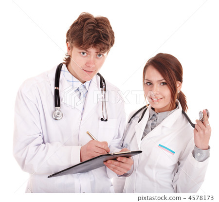 Group of doctor with folder. Group of doctor with folder. 4578173