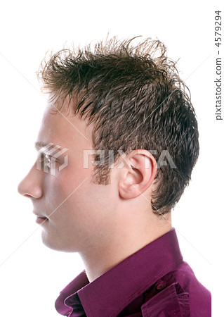 portrait of the young man. Profile. Isolated on white background 4579294
