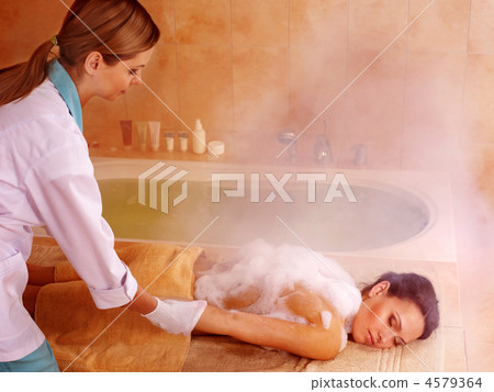 Woman in hammam or turkish bath Woman in hammam or turkish bath 4579364