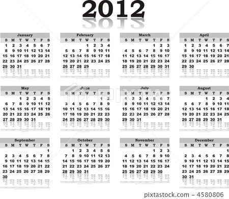 vector calendar 2012 4580806
