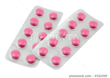 Pills in blister packs isolated on white background 4582095