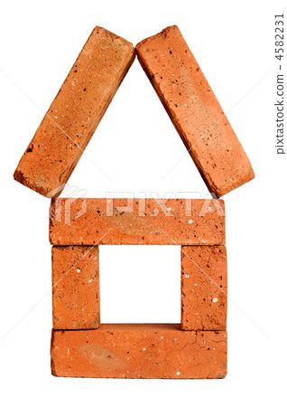 House concept made of bricks isolated on white background House concept made of bricks isolated on white background 4582231