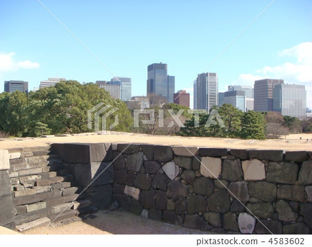 View from Edo-castle tower donkei ruins 4583602