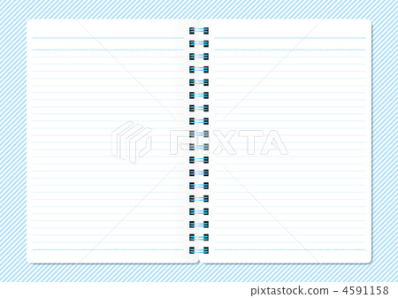 Ring note spread facing striped background Ring note spread facing striped background 4591158