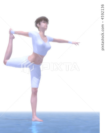 瑜伽姿勢(跳舞濕婆的姿勢) 瑜伽姿勢(跳舞濕婆的姿勢) 4592136