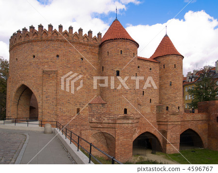 Barbakan in Warsaw, Poland 4596767