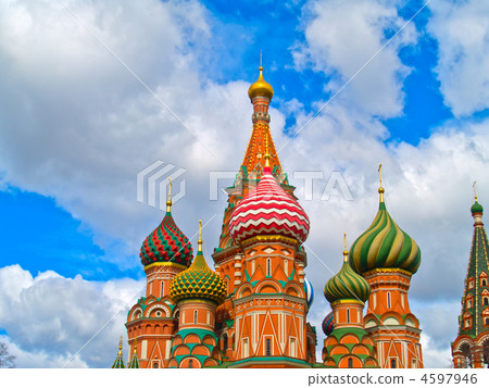 domes of Basil th Blessed, Moscow, Russia 4597946
