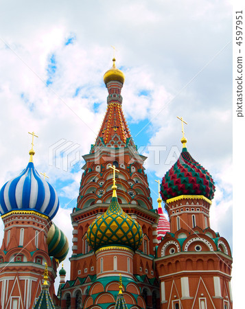 domes of Basil th Blessed, Moscow, Russia 4597951